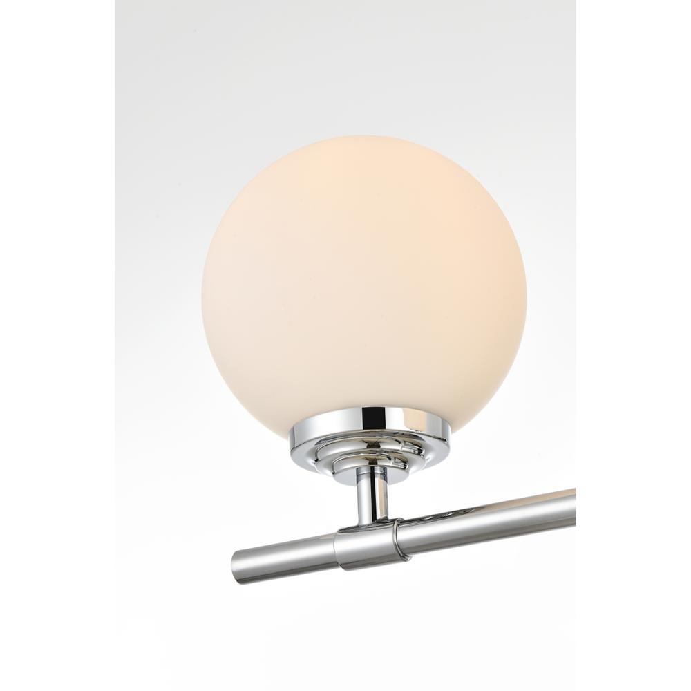 Ansley 4 light Chrome and frosted white Bath Sconce. Picture 3