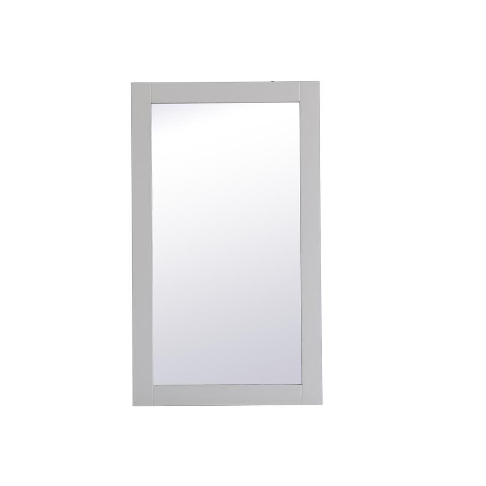 Aqua rectangle vanity mirror 18 inch in Grey. Picture 1