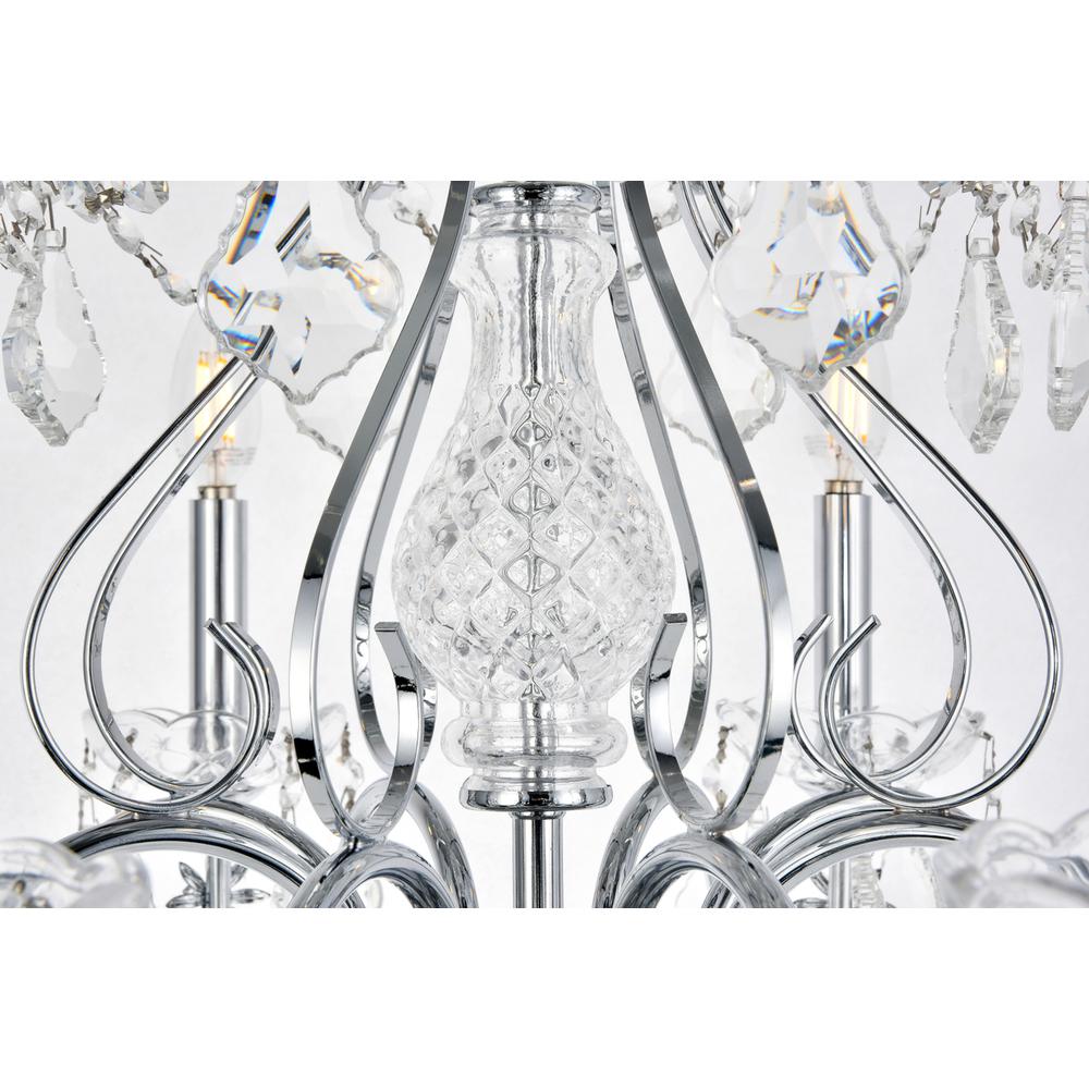 St. Francis 8 light Chrome Chandelier Clear Royal Cut Crystal. Picture 4