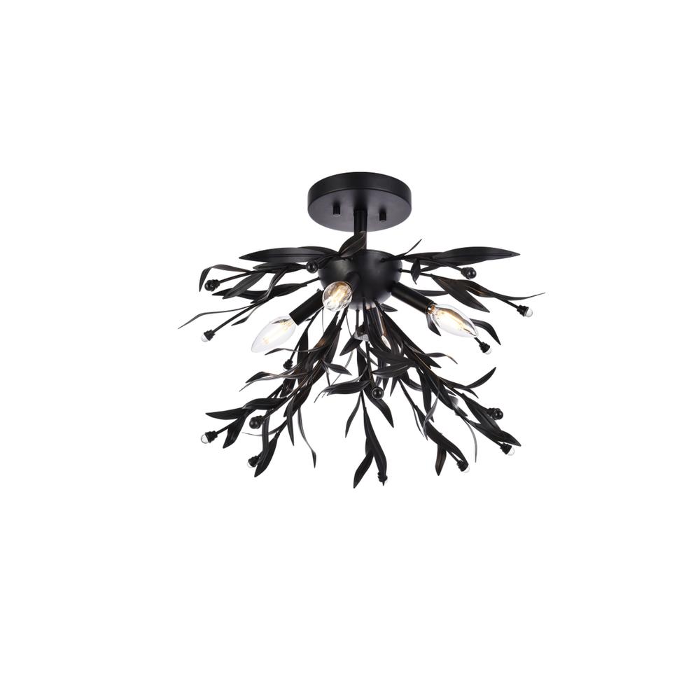 Priscilla 18.5 inch flush mount in black. Picture 2