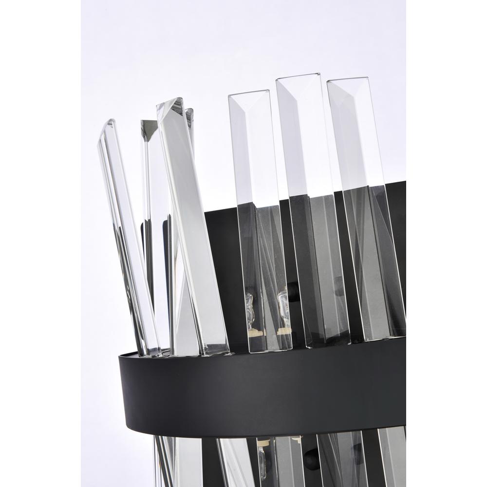 Serephina 8 inch crystal bath sconce in black. Picture 5