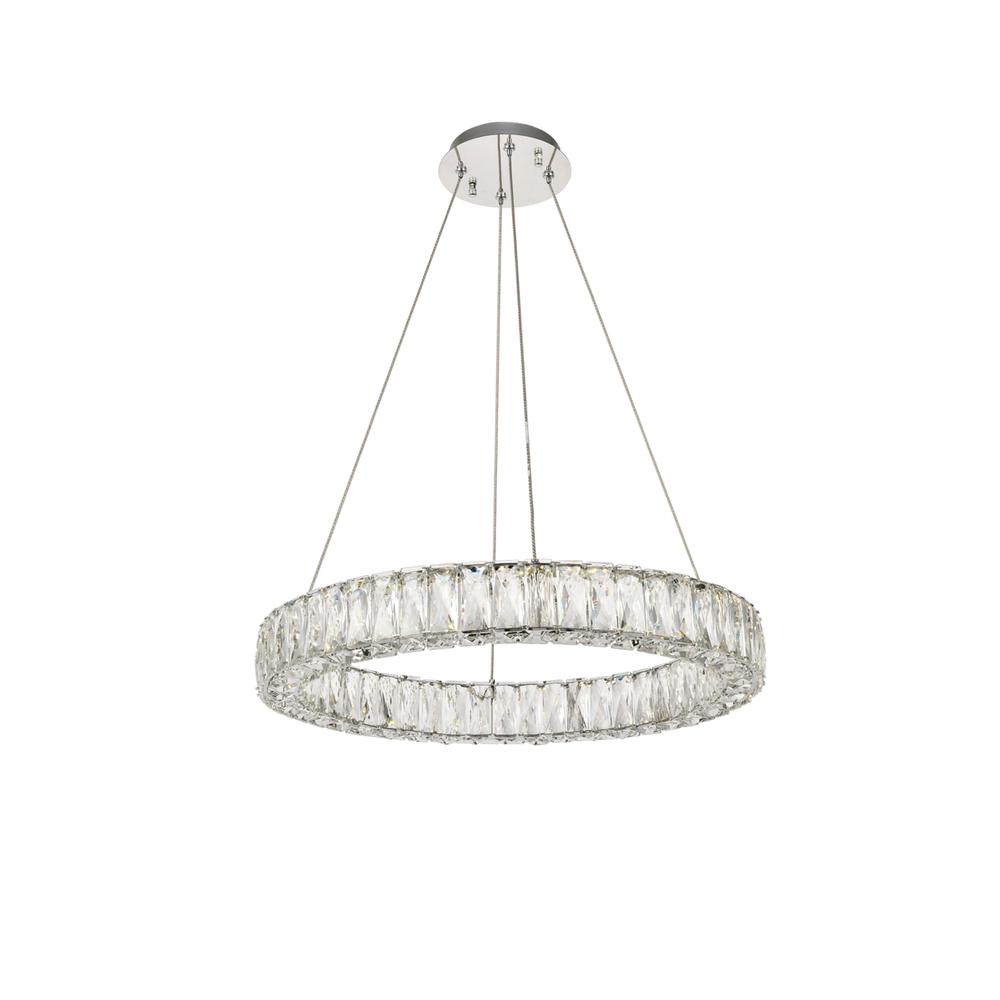 Monroe Integrated LED chip light Chrome Chandelier Clear Royal Cut Crystal. Picture 2