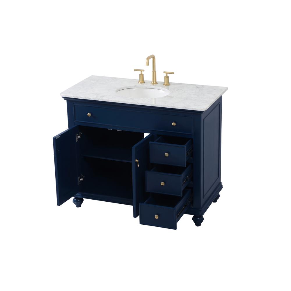42 inch Single bathroom vanity in blue. Picture 9