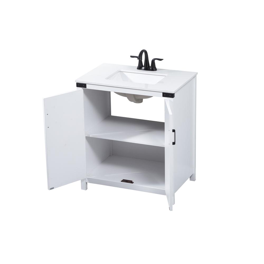 30 inch Single bathroom vanity in white. Picture 9
