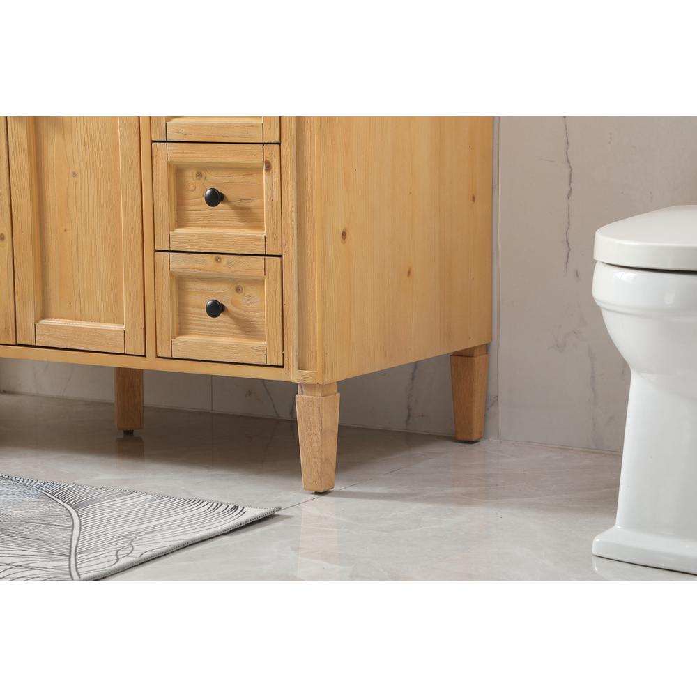 48 inch Single bathroom vanity in natural wood. Picture 6