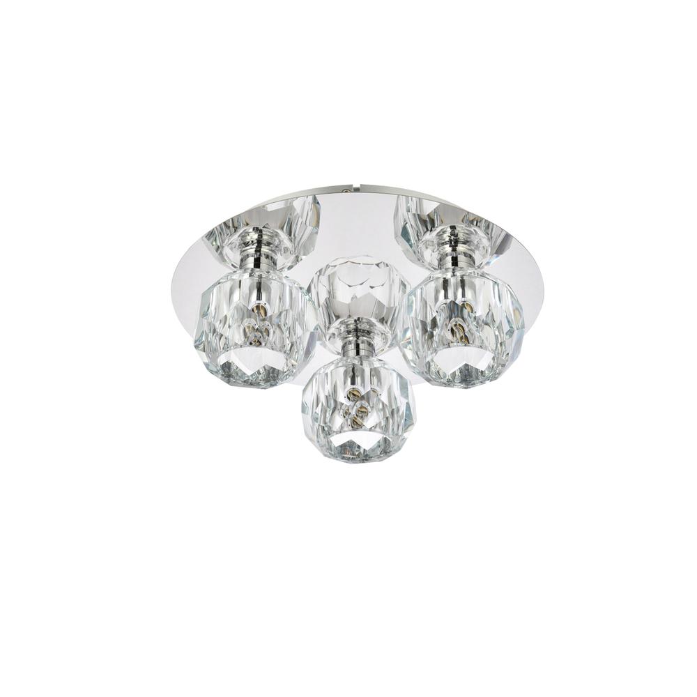 Graham 3 Light Ceiling Lamp in Chrome. Picture 6