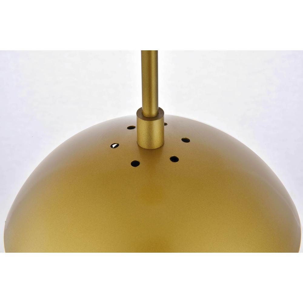 Eclipse 3 Lights Brass Pendant With Frosted White Glass. Picture 5