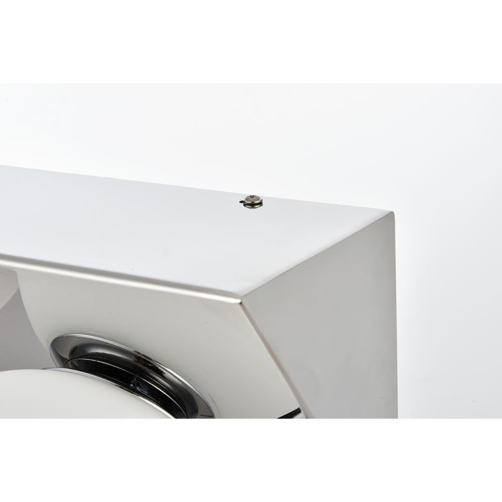 Jillian 2 light Chrome and frosted white Bath Sconce. Picture 5