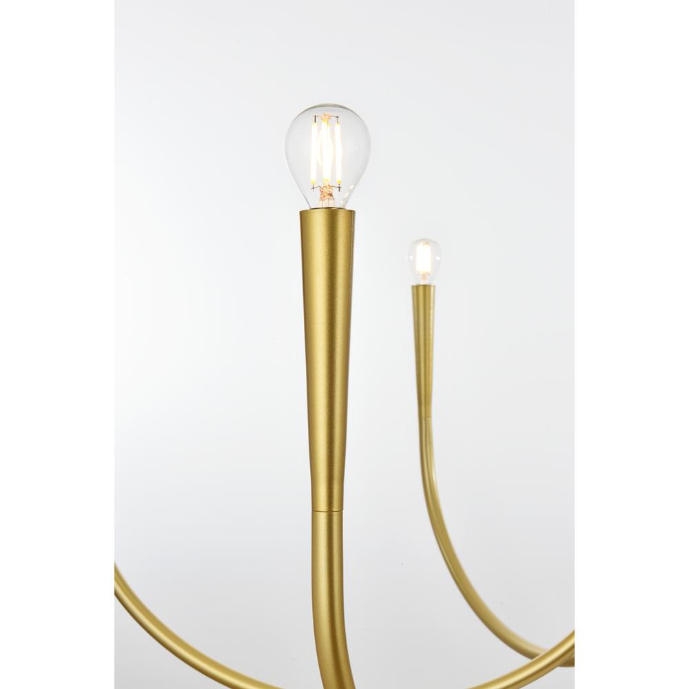 Layne 42 inch chandelier in Brass. Picture 3