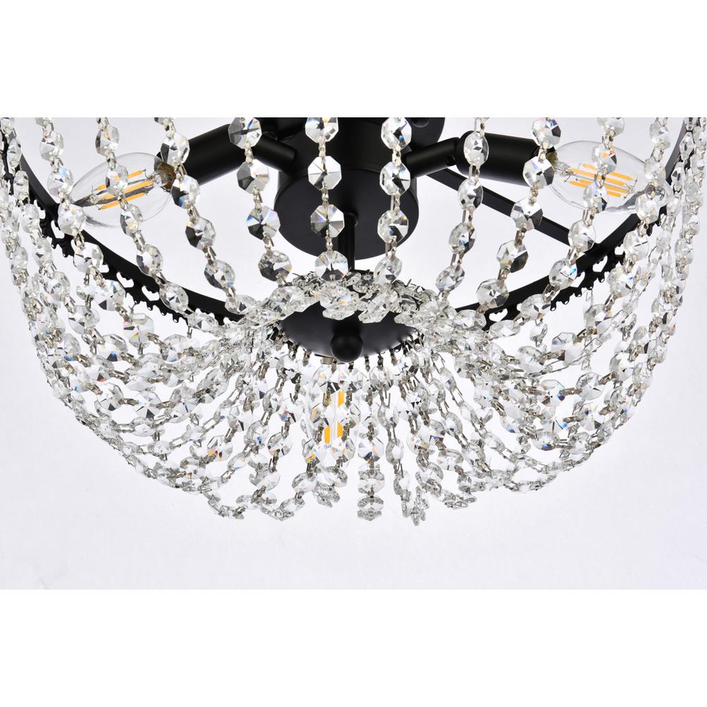 Kylie 16 inch flush mount in black. Picture 3