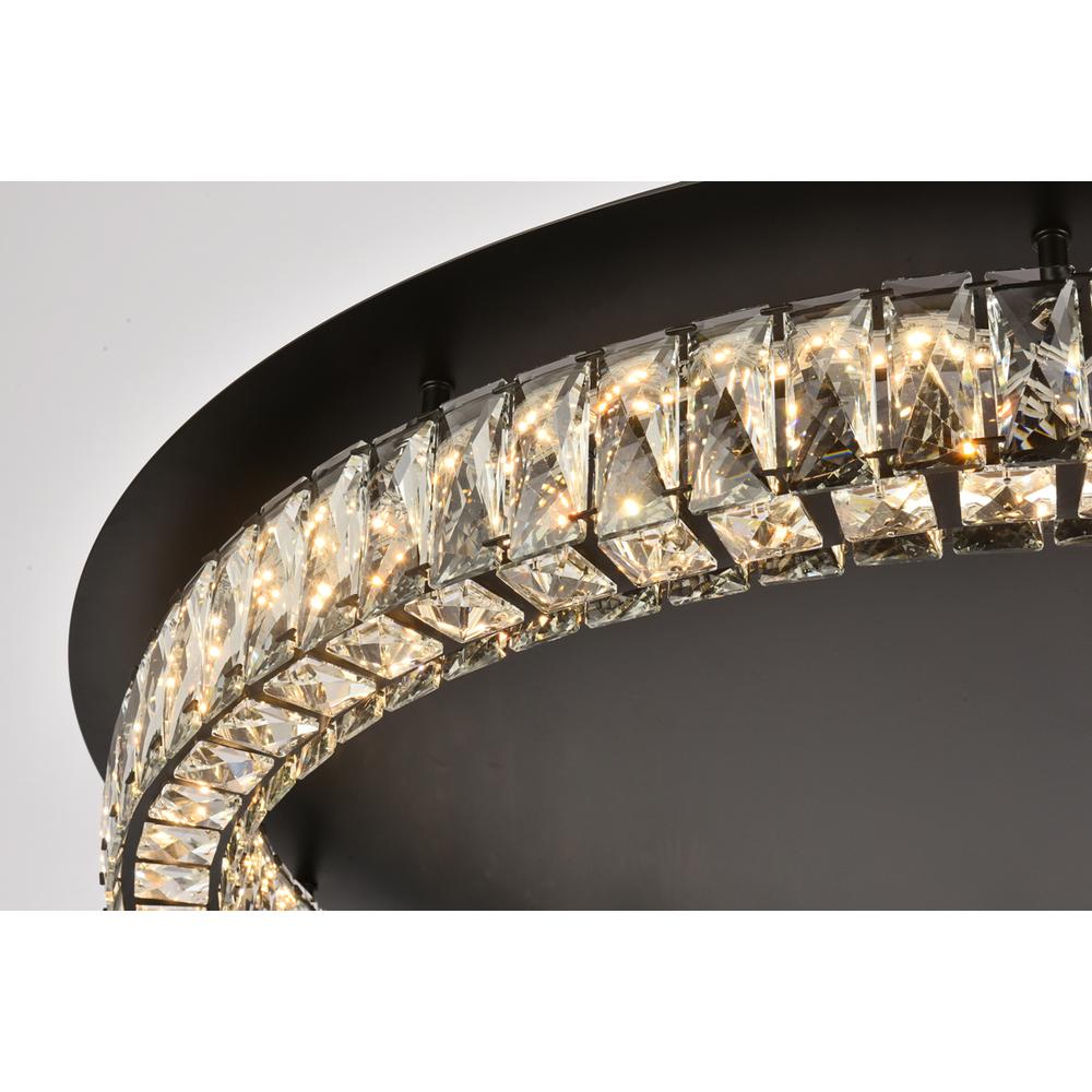 Monroe 33 inch LED Single flush mount in black. Picture 3