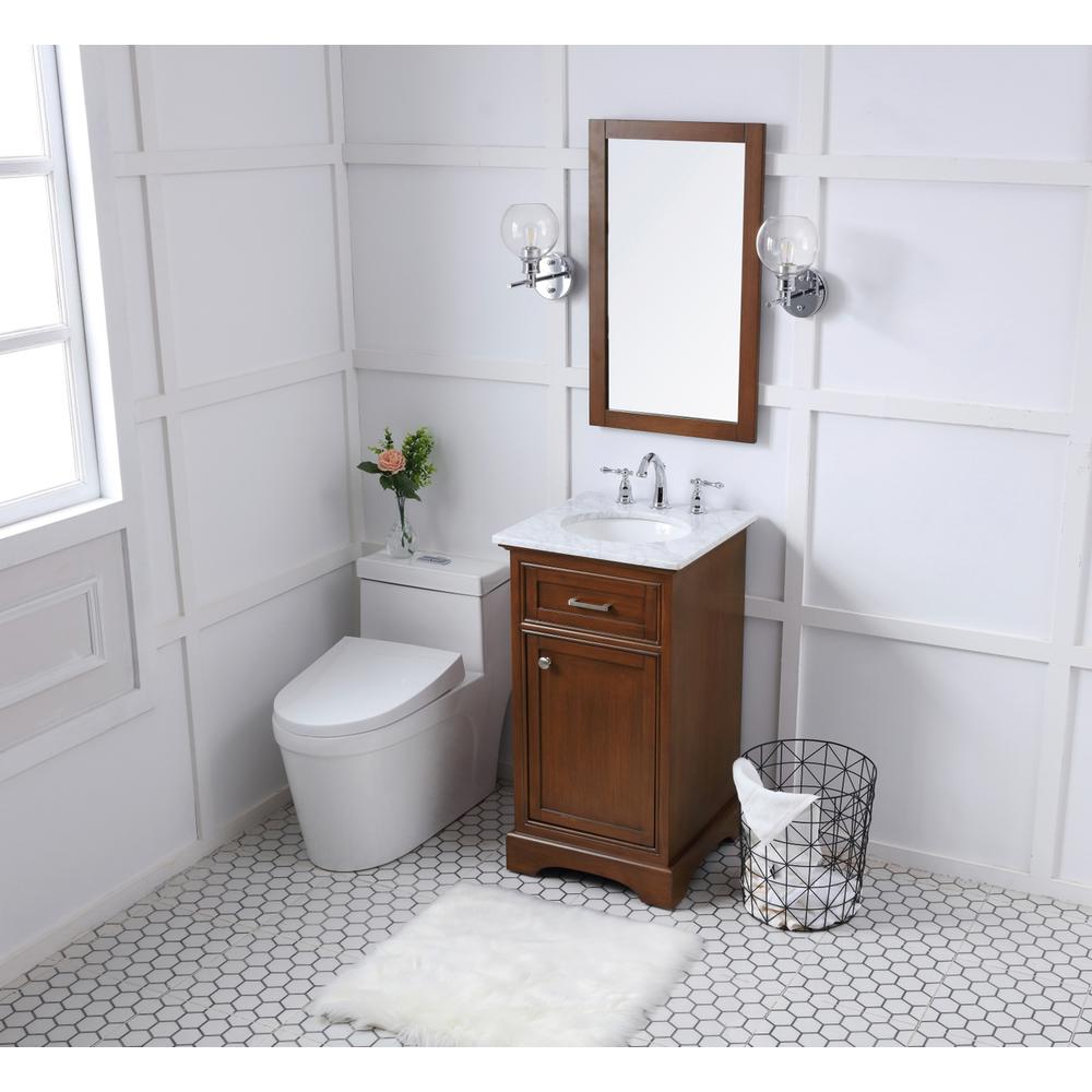 19 in. Single Bathroom Vanity set in teak. Picture 9