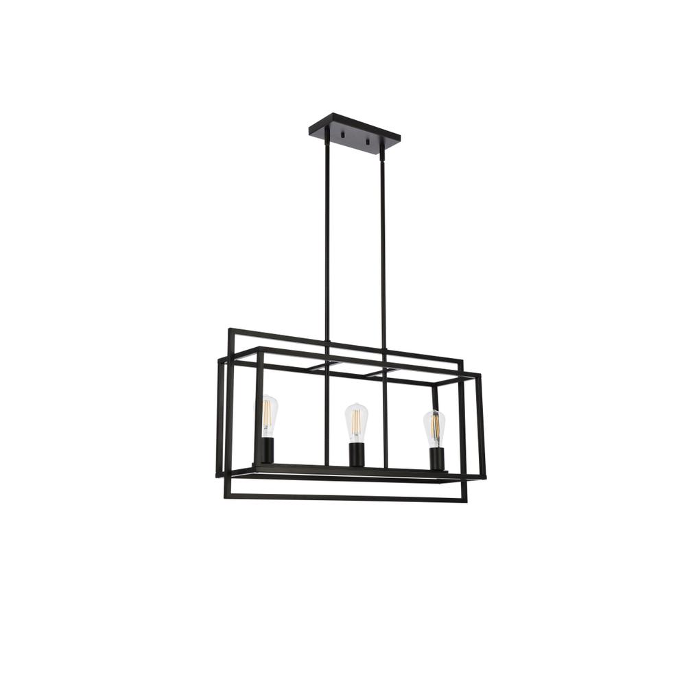Voir 3 lights pendant in black. Picture 6