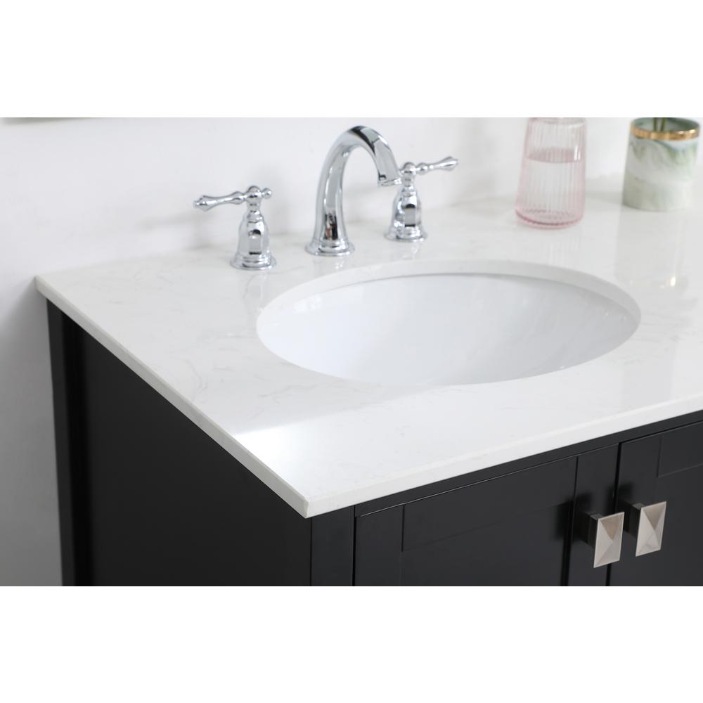 36 inch Single Bathroom Vanity in Black. Picture 5