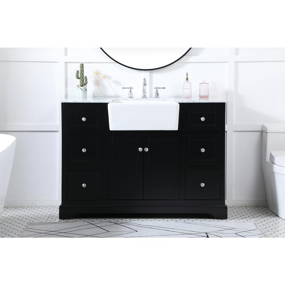 48 inch Single bathroom vanity in black. Picture 14