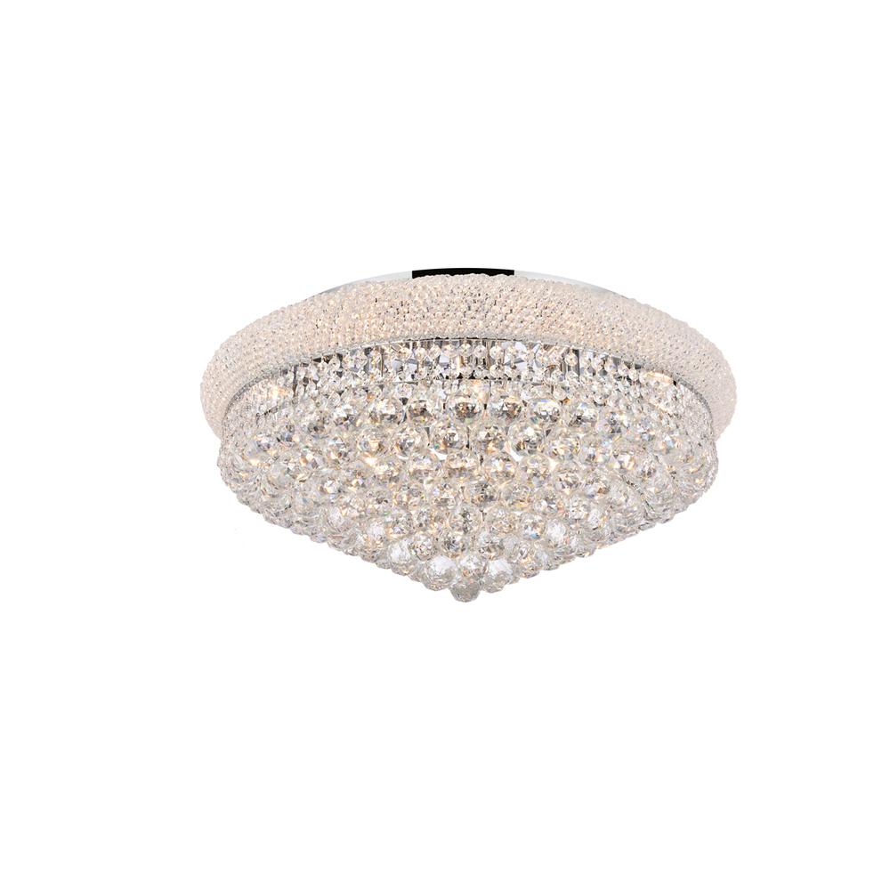 Primo 15 light Chrome Flush Mount Clear Royal Cut Crystal. Picture 2