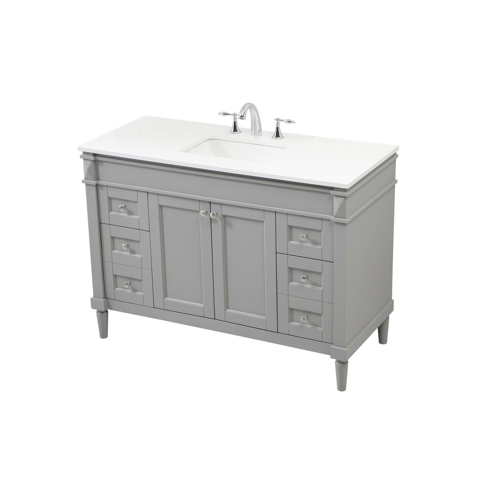 48 inch Single bathroom vanity in grey. Picture 8