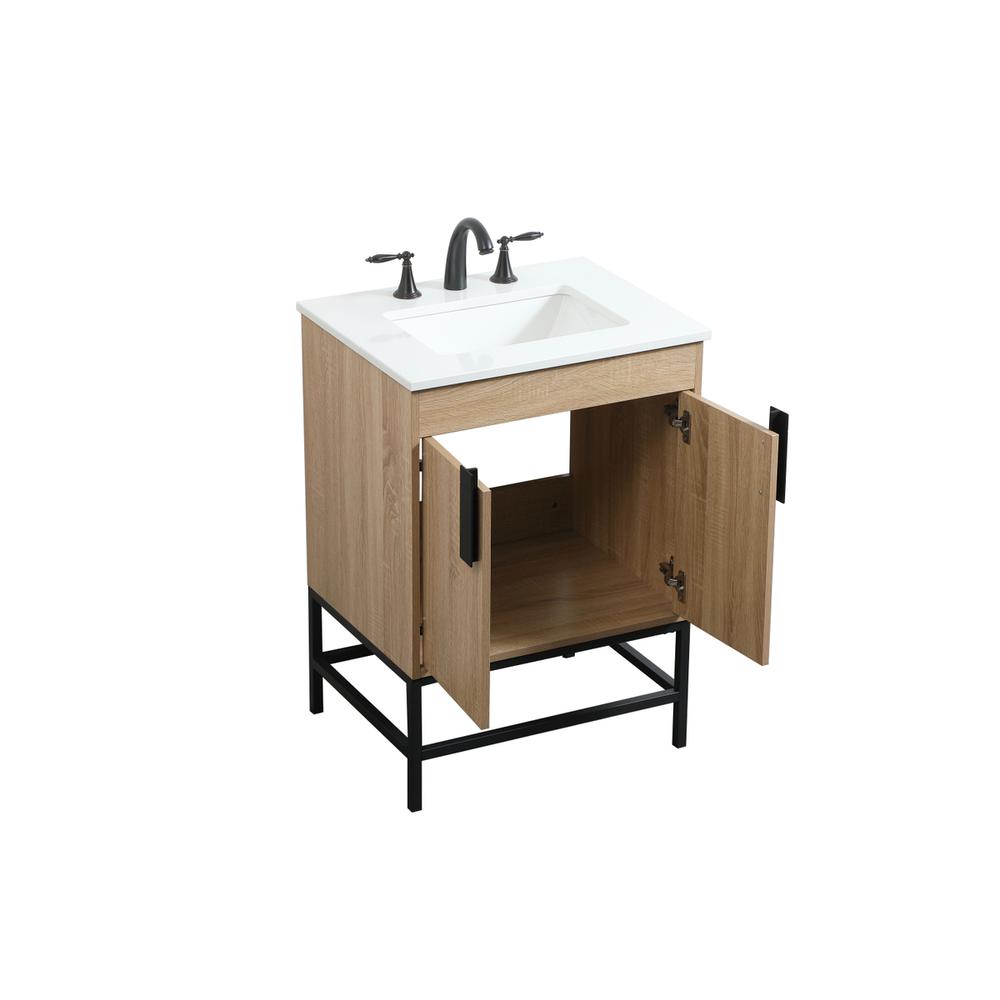 24 inch Single bathroom vanity in mango wood. Picture 9