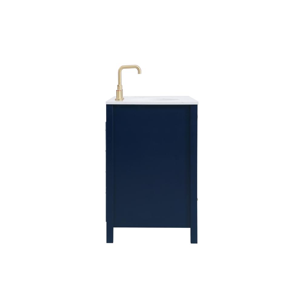 42 inch Single Bathroom Vanity in Blue. Picture 13