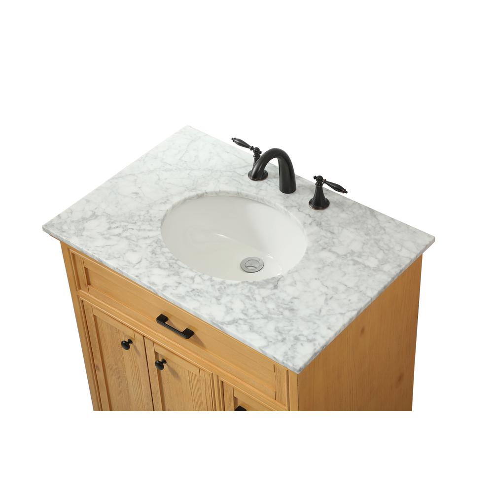 32 inch Single bathroom vanity in natural wood. Picture 10