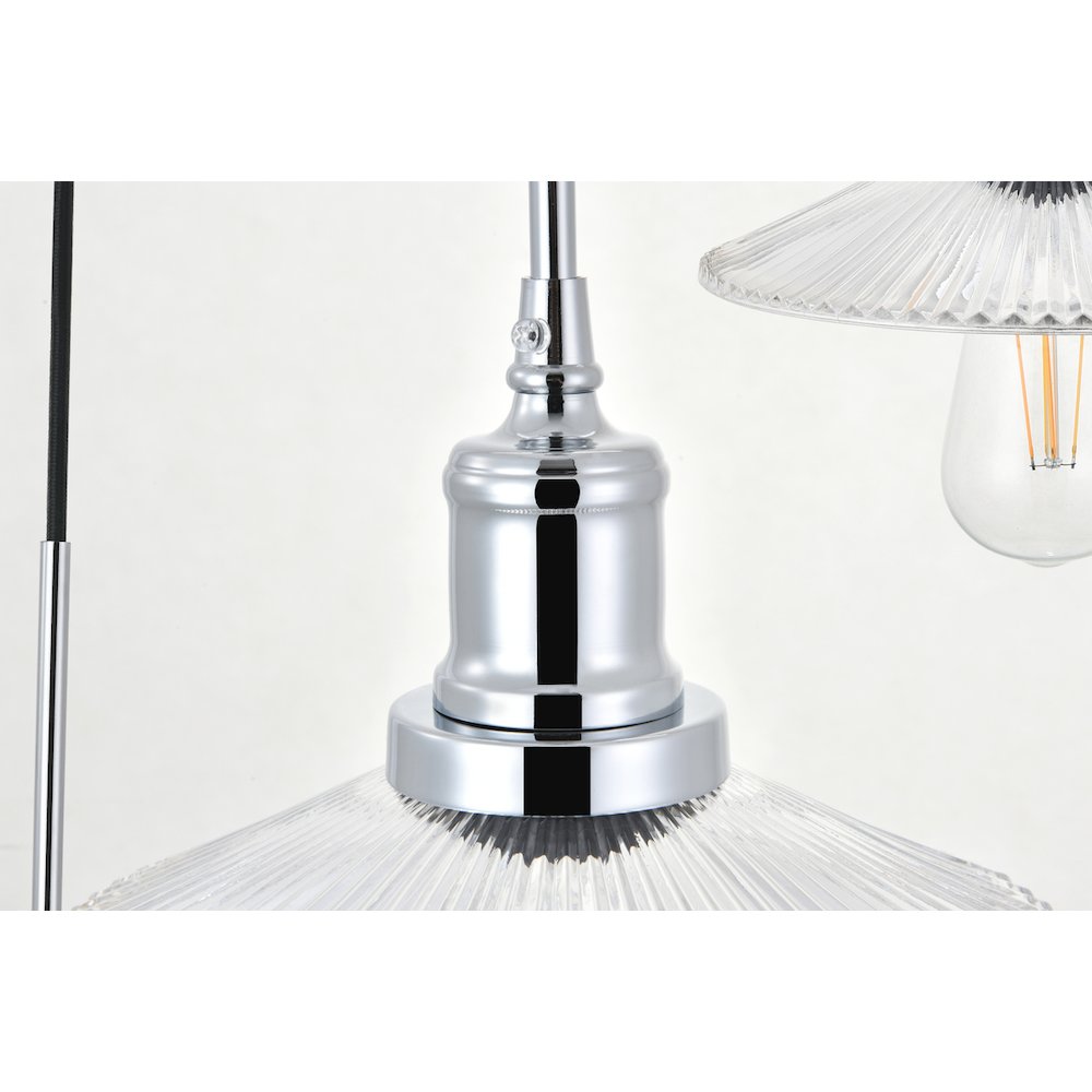 Waltz 3 Light Chrome Pendant. Picture 9