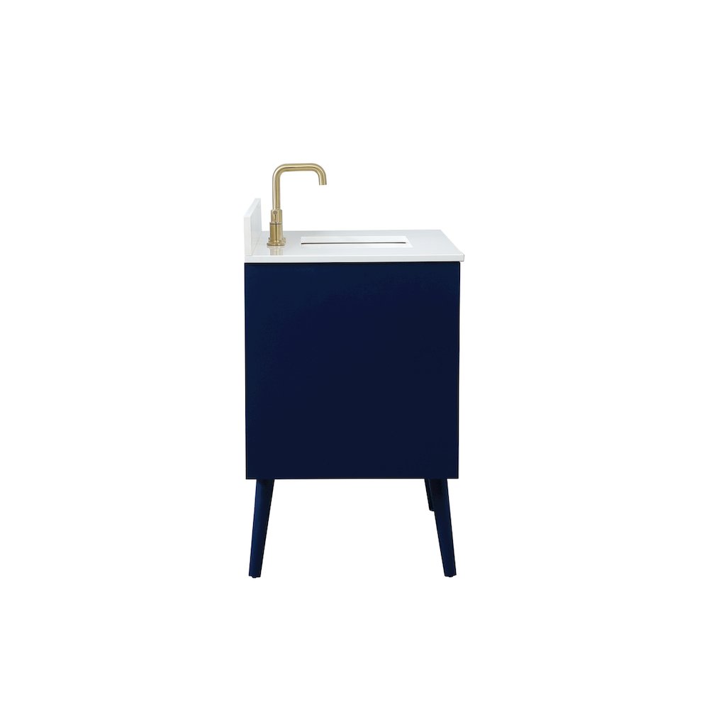 36 Inch Bathroom Vanity In Blue With Backsplash. Picture 15