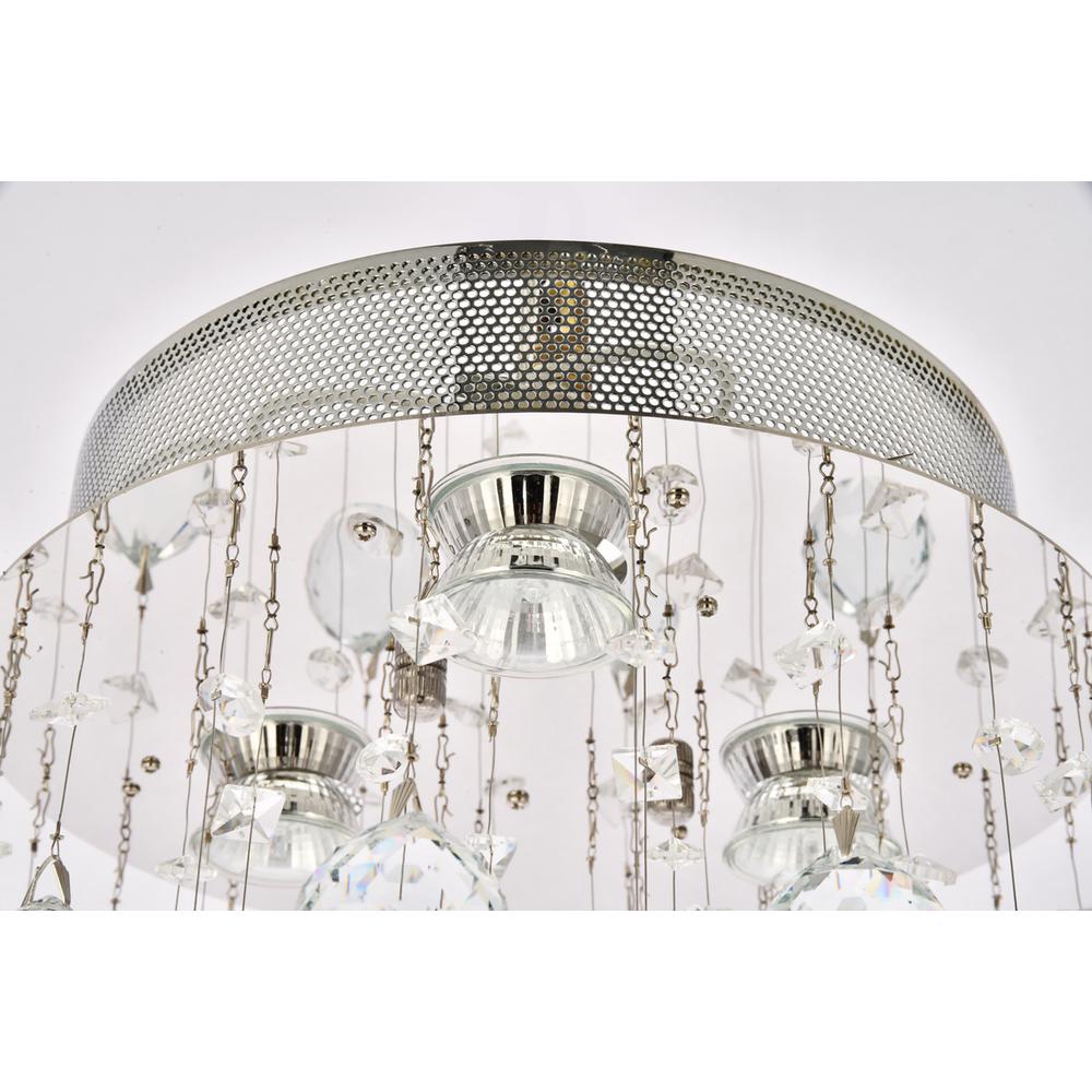 Galaxy 3 light Chrome Flush Mount Clear Royal Cut Crystal. Picture 3