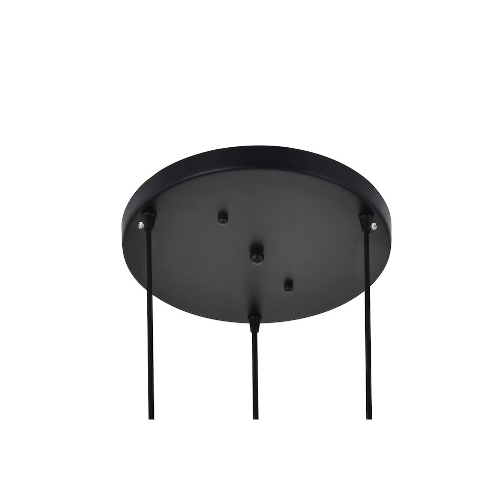 Auspice 3 Light Brass And Black Pendant. Picture 12