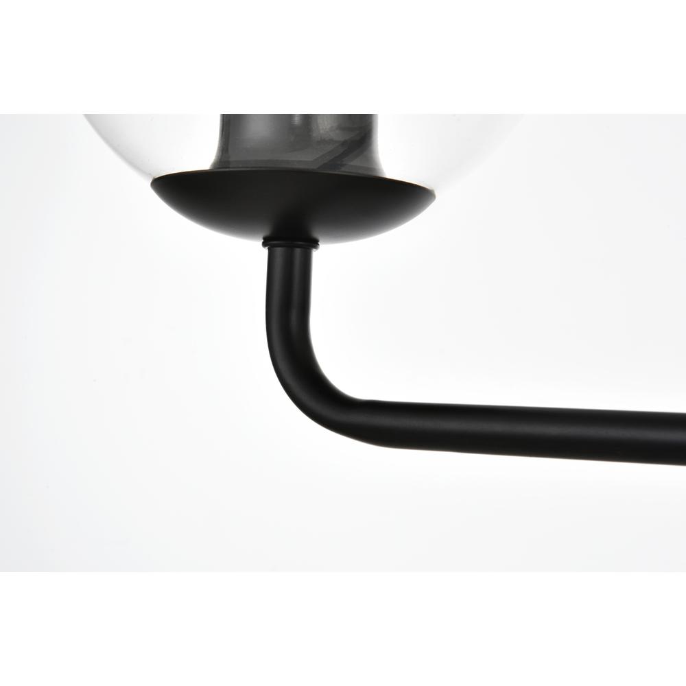 Genesis 4 light Black and Clear Bath Sconce. Picture 5