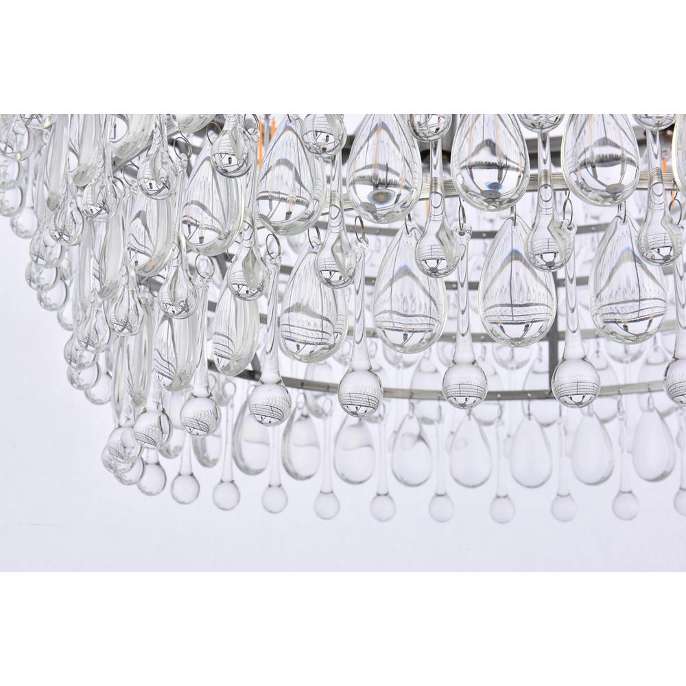 Nordic 6 light antique silver Chandelier Clear Royal Cut Crystal. Picture 3