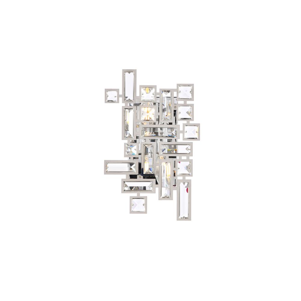 Picasso 2 light Chrome Wall Sconce Clear Royal Cut Crystal. Picture 2