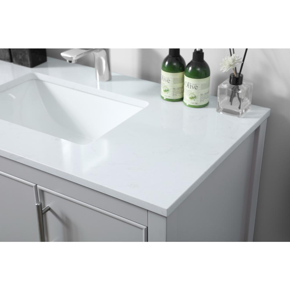 36 Inch SIngle Bathroom Vanity In Grey. Picture 5