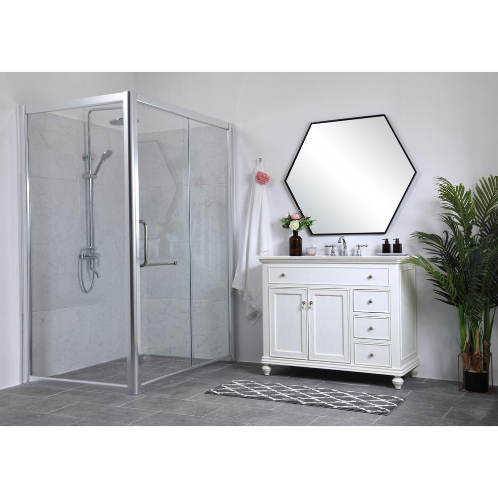 42 inch Single Bathroom vanity in antique white. Picture 8