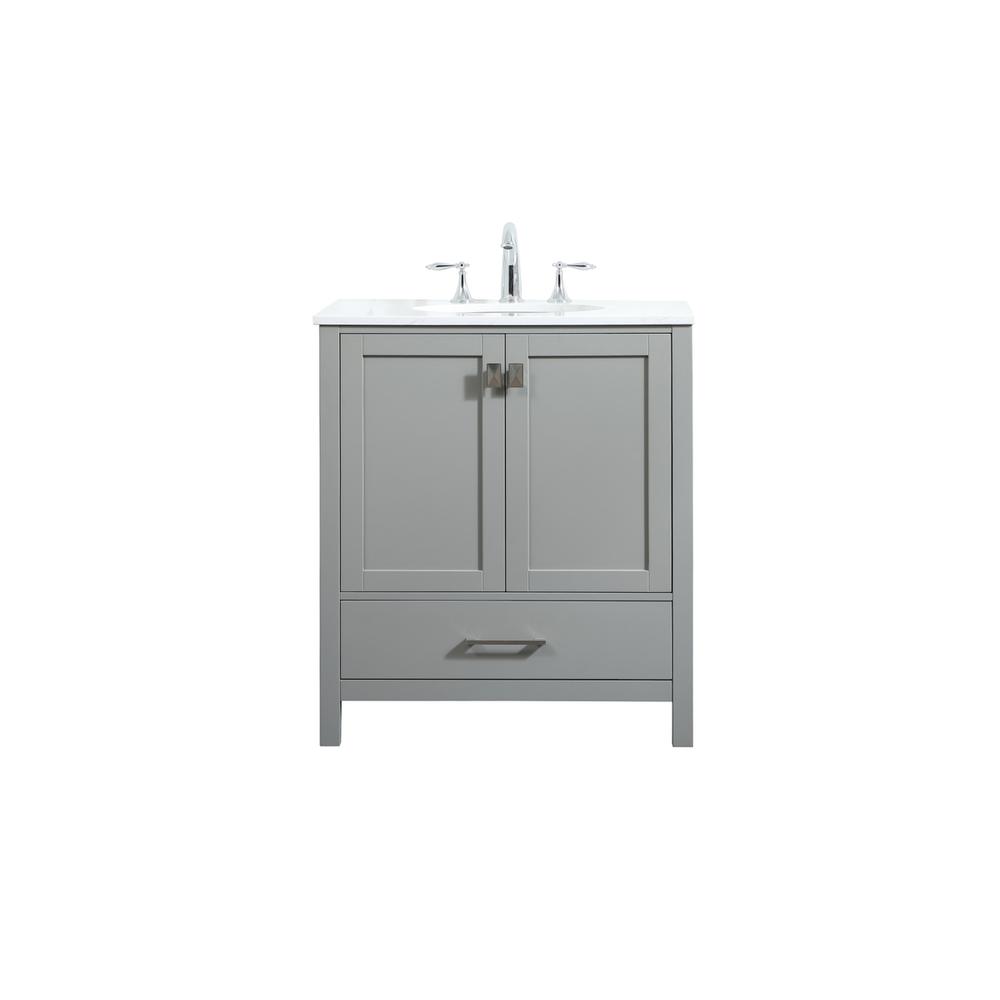 30 inch Single bathroom vanity in grey. Picture 1