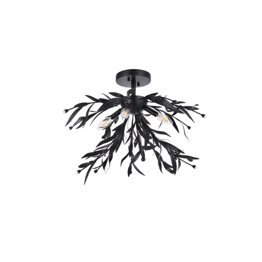 Priscilla 23 inch flush mount in black. Picture 7