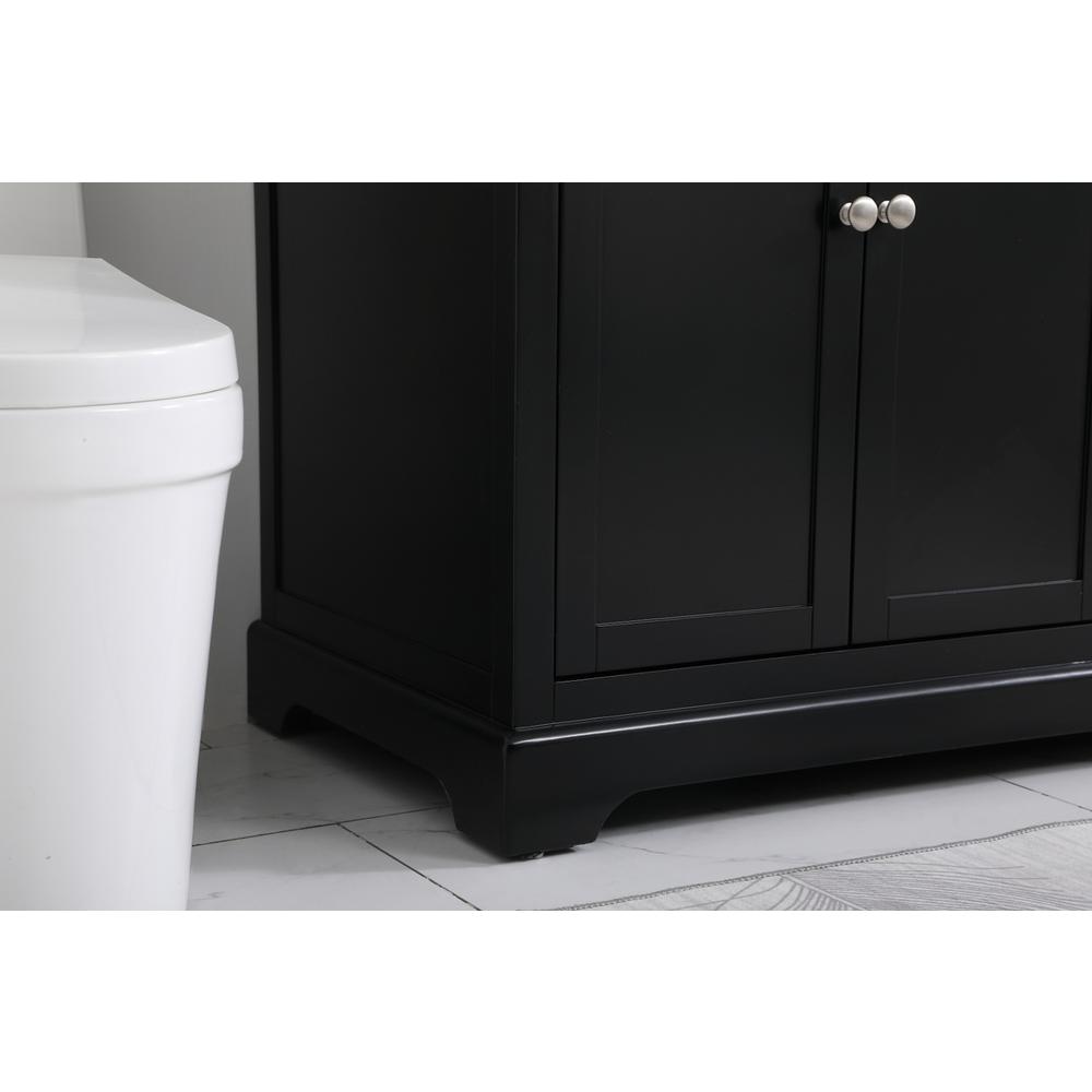 42 inch Single bathroom vanity in black with backsplash. Picture 6