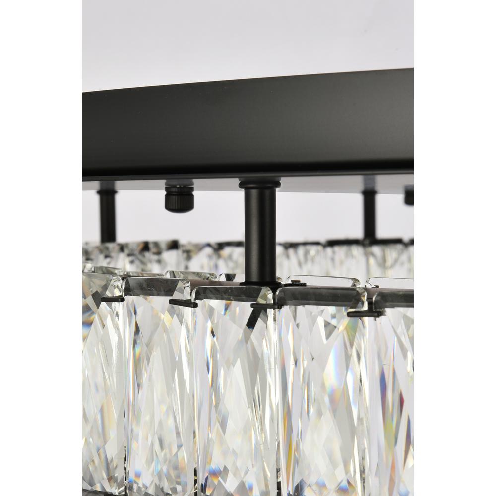 Monroe 33 inch LED Single flush mount in black. Picture 4
