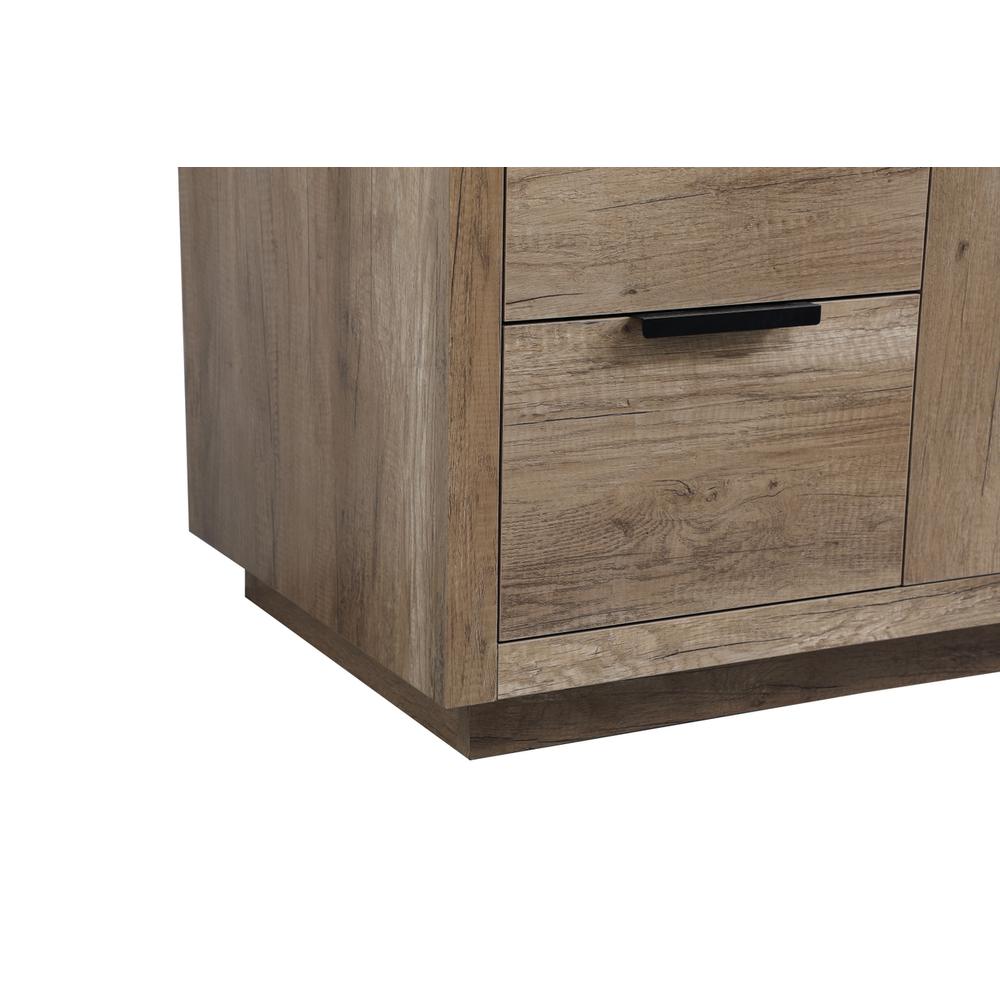 60 Inch SIngle Bathroom Vanity In Natural Oak. Picture 13