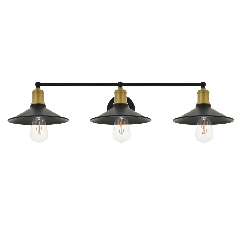 Etude 3 light brass and black Wall Sconce. Picture 4