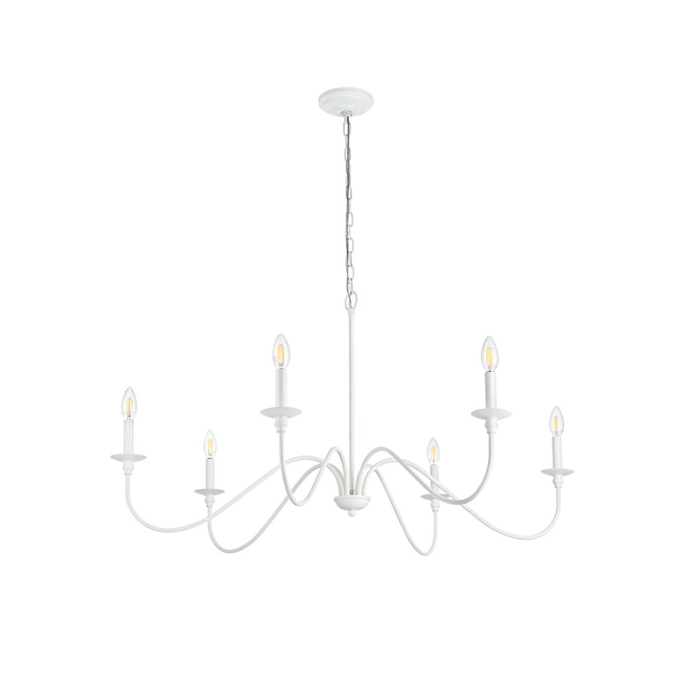 Rohan 42 inch chandelier in White. Picture 6