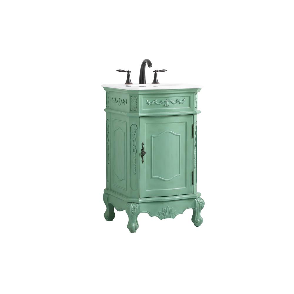 21 inch Single Bathroom vanity in vintage mint. Picture 7
