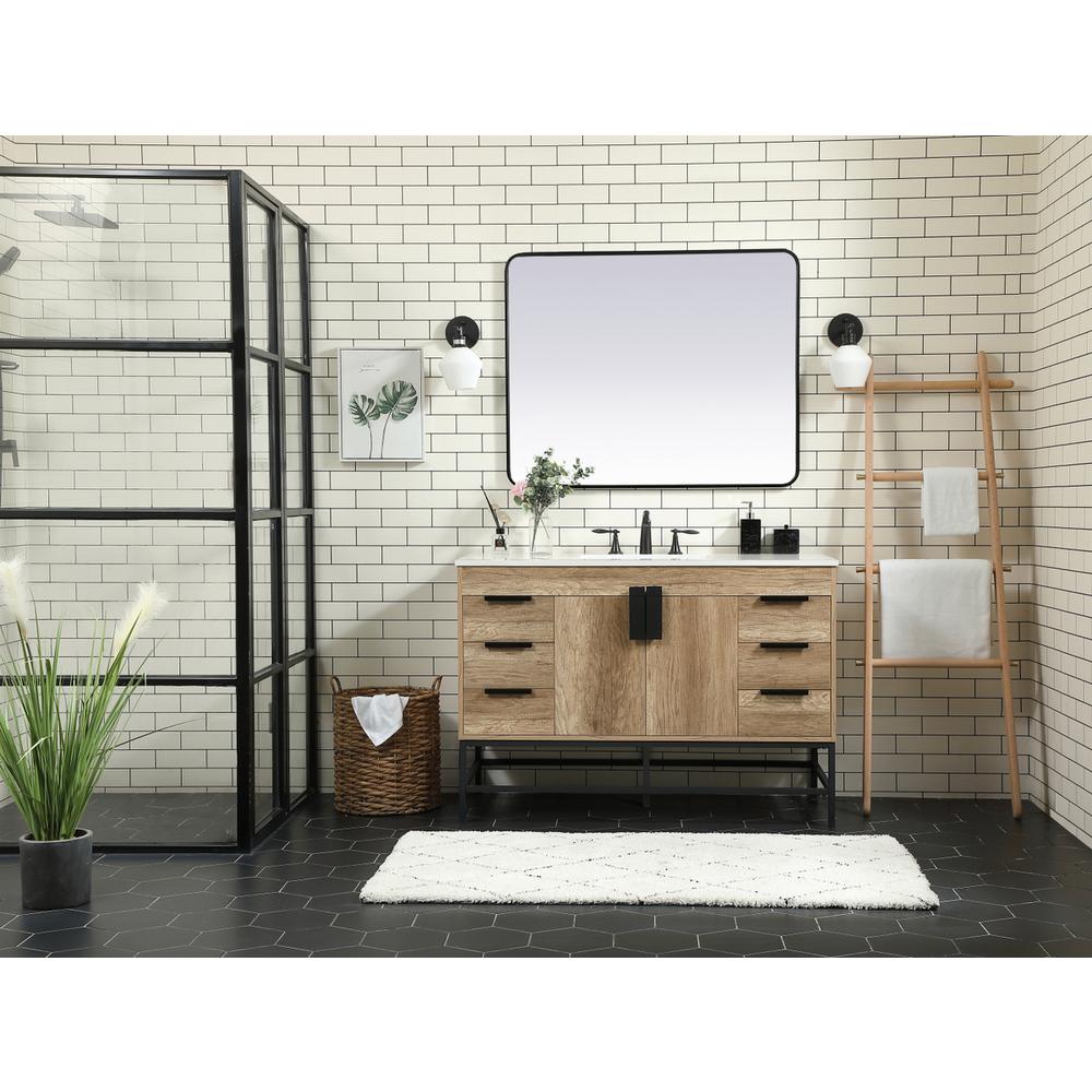 48 inch Single bathroom vanity in natural oak. Picture 4