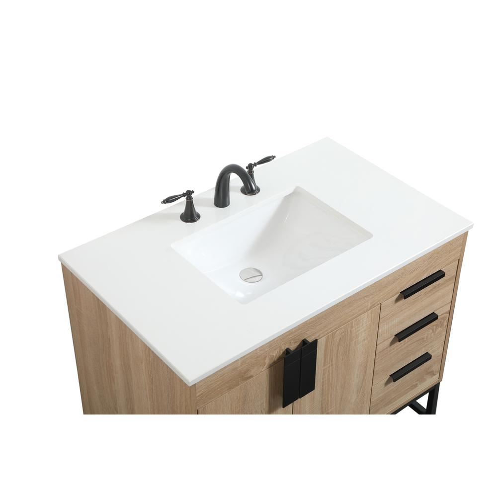 36 inch Single bathroom vanity in mango wood. Picture 10