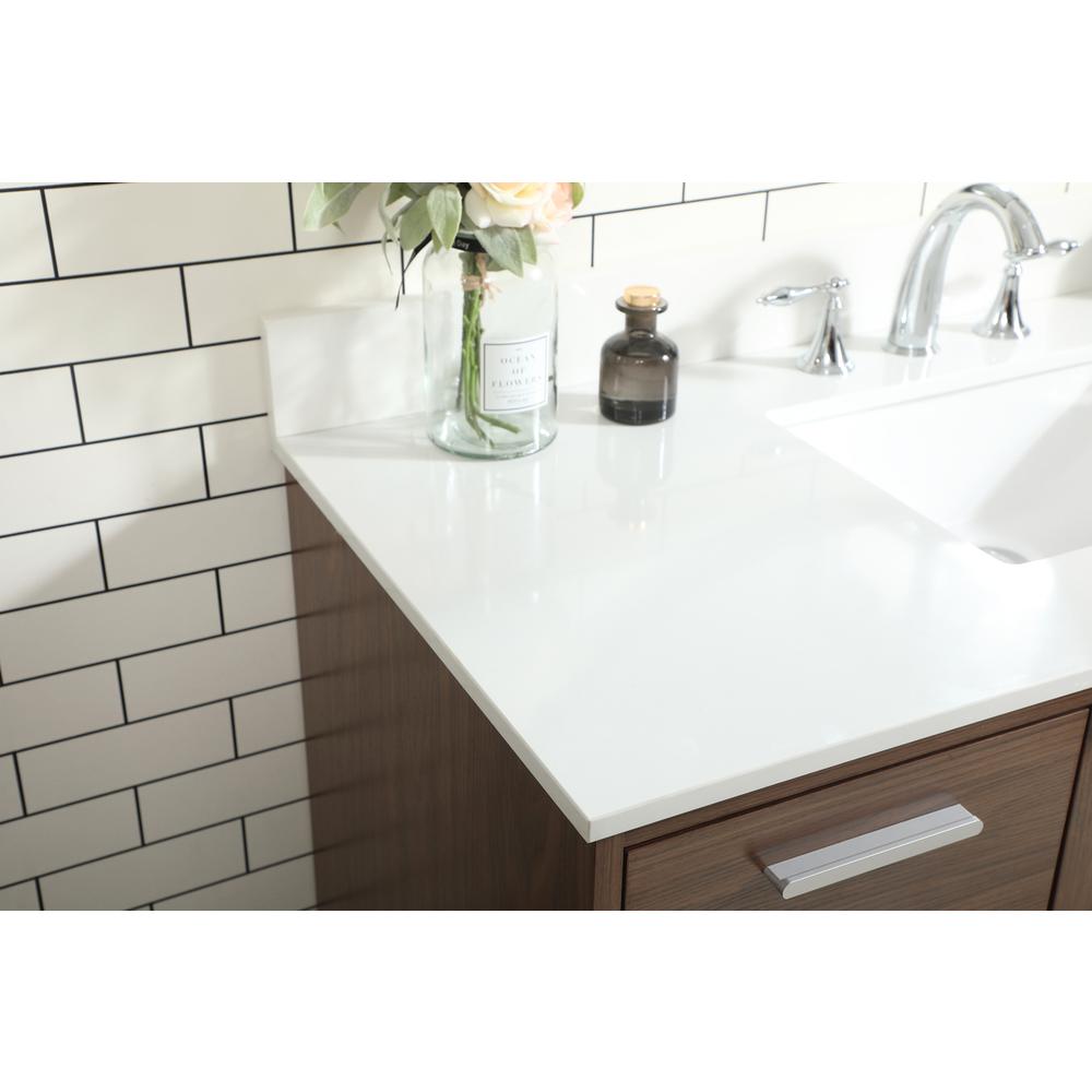 48 inch bathroom vanity in Walnut with backsplash. Picture 5