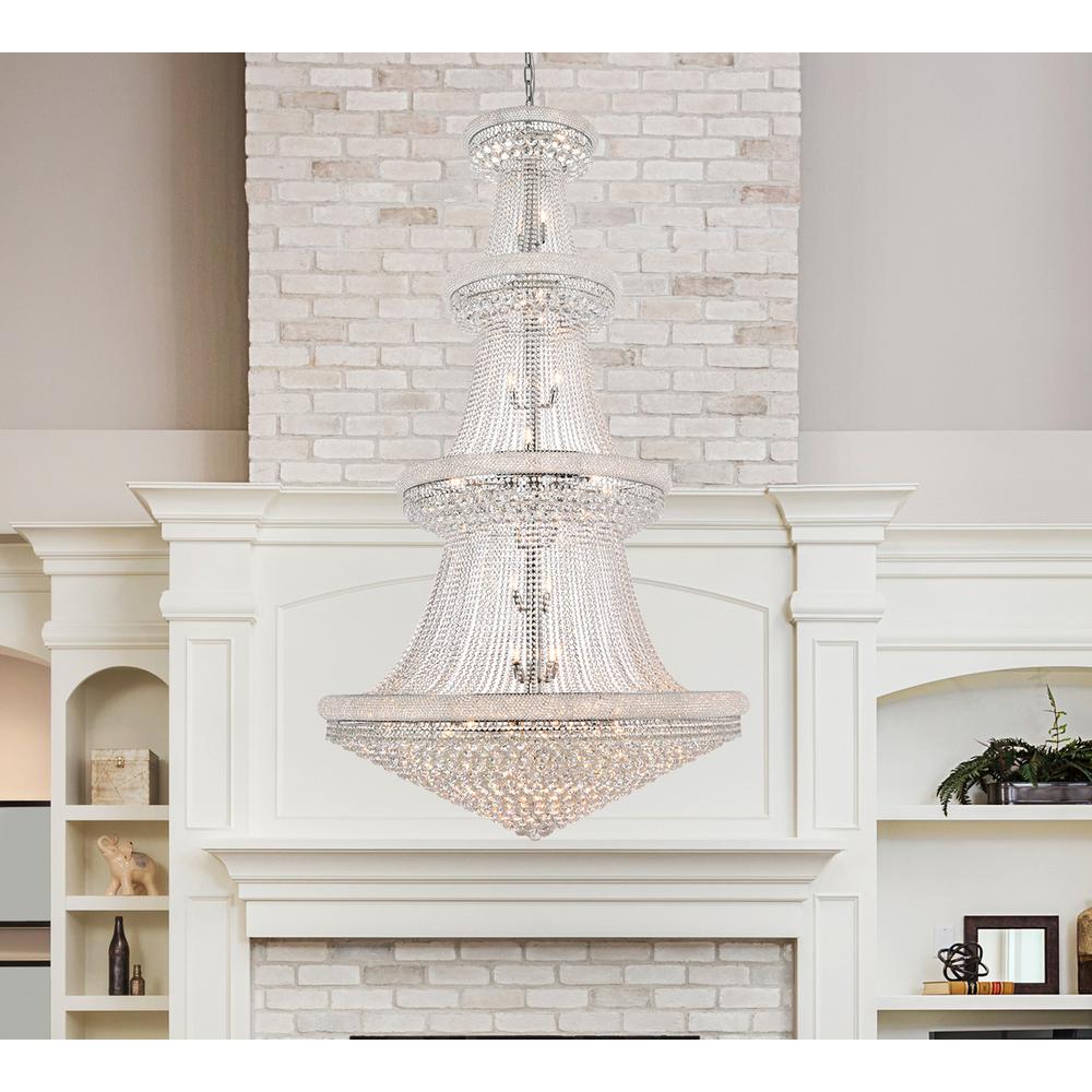 Primo 48 light Chrome Chandelier Clear Royal Cut Crystal. Picture 7