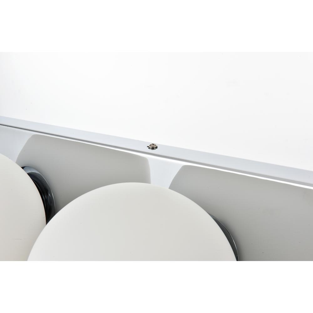 Jaylin 4 light Chrome and frosted white Bath Sconce. Picture 5