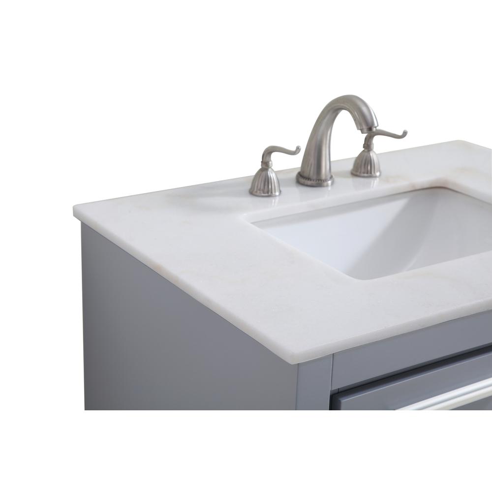 30 In. Single Bathroom Vanity Set In Grey. Picture 7