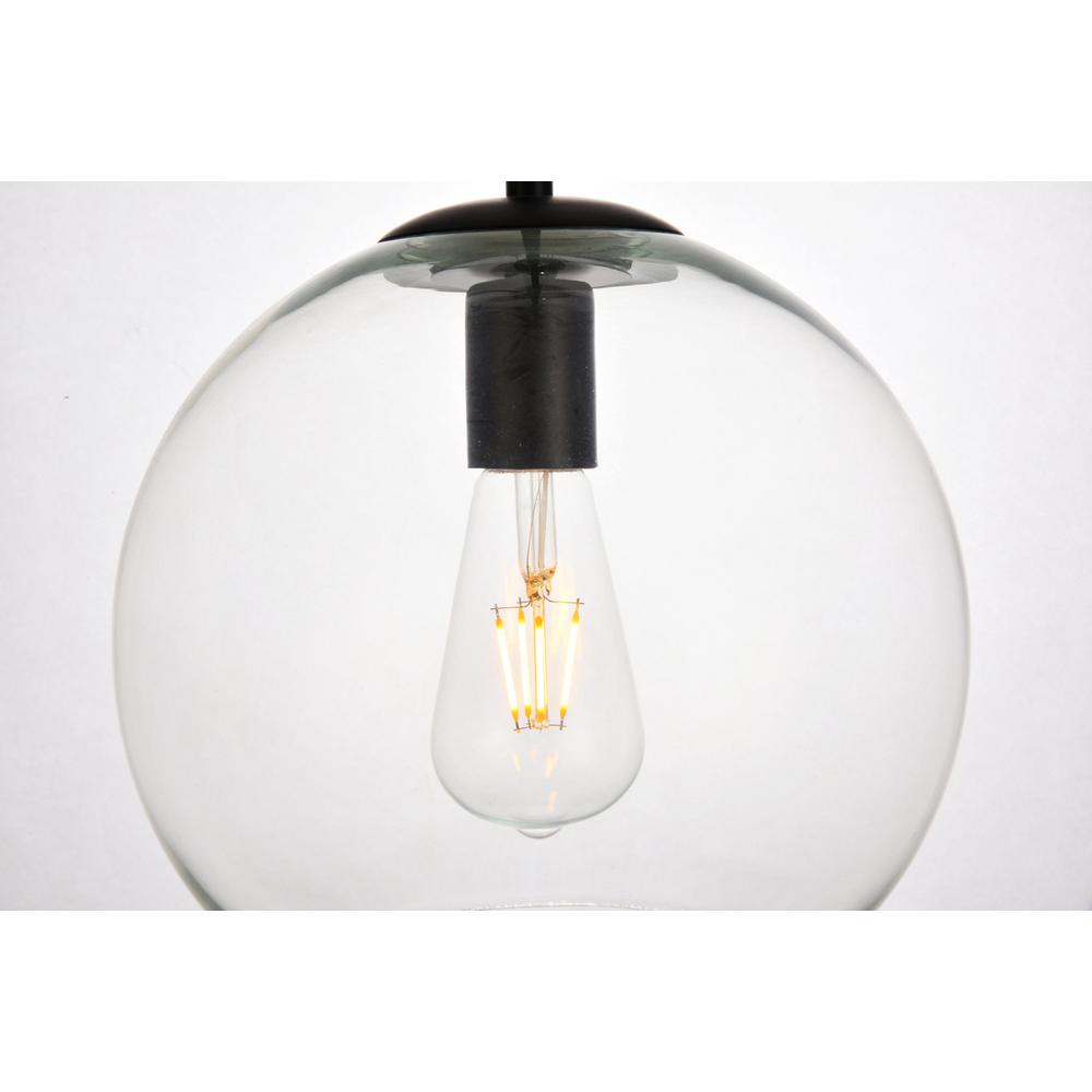 Placido Collection Pendant D9.8 H9.8 Lt:1 Black and Clear Finish. Picture 3