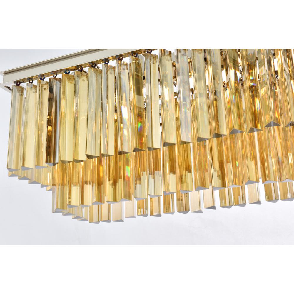 Sydney 12 light polished nickel Chandelier Golden Teak (Smoky) Royal Cut Crystal. Picture 3