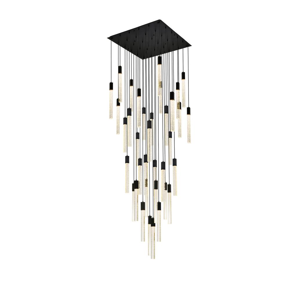 Weston 36 lights pendant in black. Picture 1